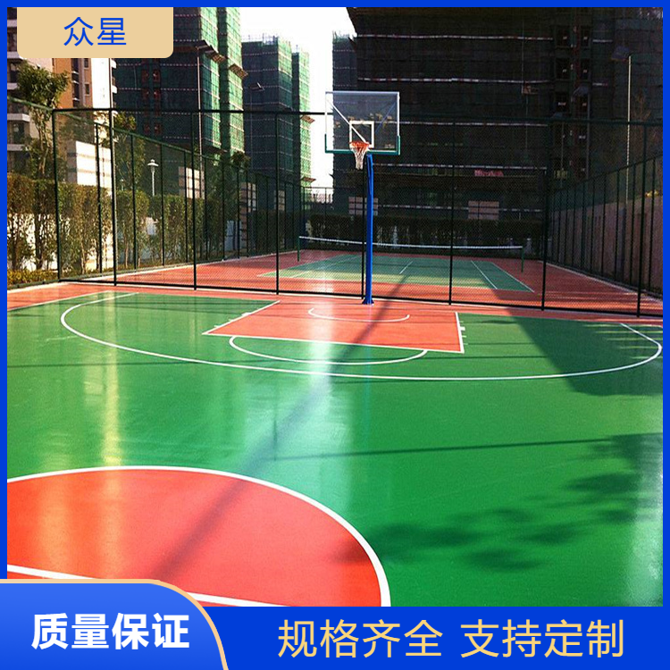 济宁市塑胶篮球场塑胶地坪 - 价格